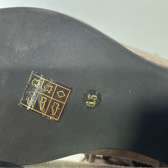 Jeffrey Campbell LaForge Tan Suede Heeled Boots with Fringe Size 6.5 EUC - Picture 5 of 6